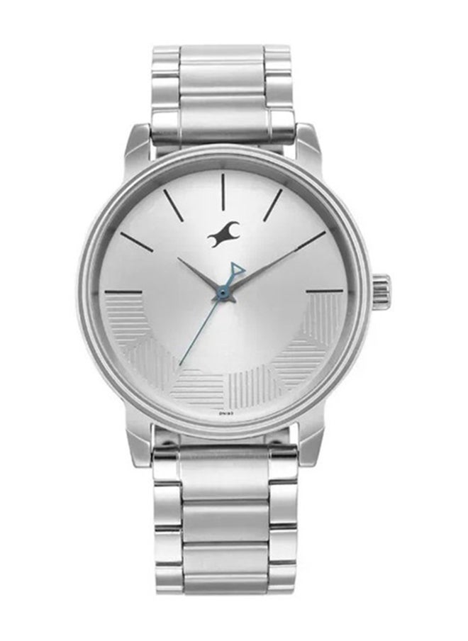 Fastrack Stunners Quartz Analog Watch for Guys With Silver Dial Metal Strap