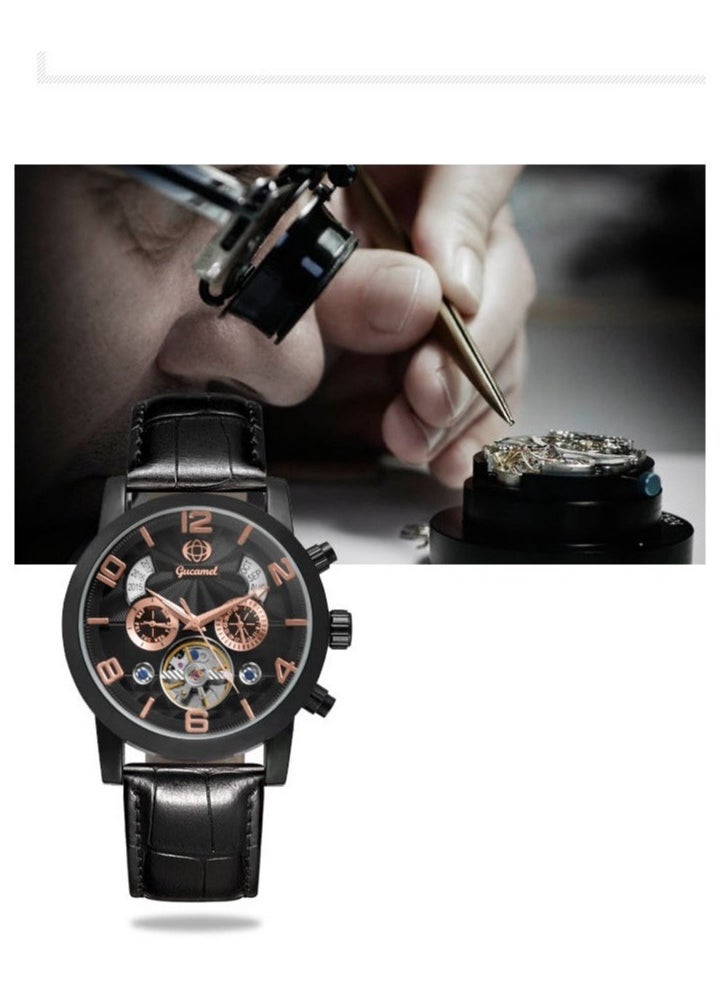 Men's Fashion Skeleton Waterproof Fully Automatic Mechanical Watch