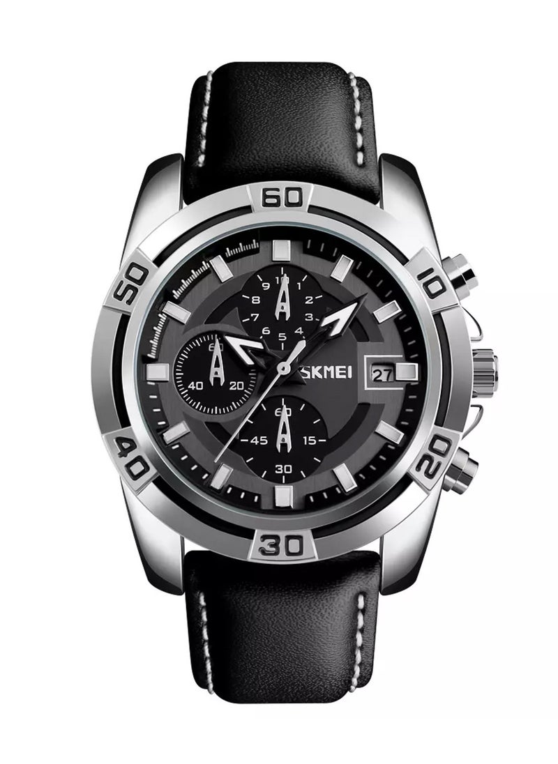 Men's Water Resistant Chronograph Watch 9156h - 47 mm - Black