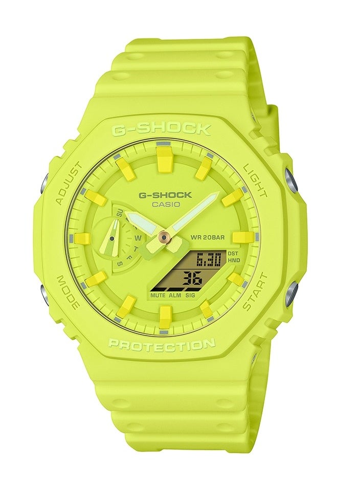 Casio G-Shock Yellow Analog-Digital Men's Watch GA-2100-9A9DR