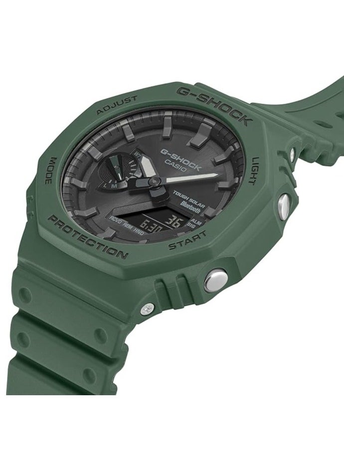 Casio G-Shock Men's Watch - GA-B2100-3ADR Black Dial, Green Band