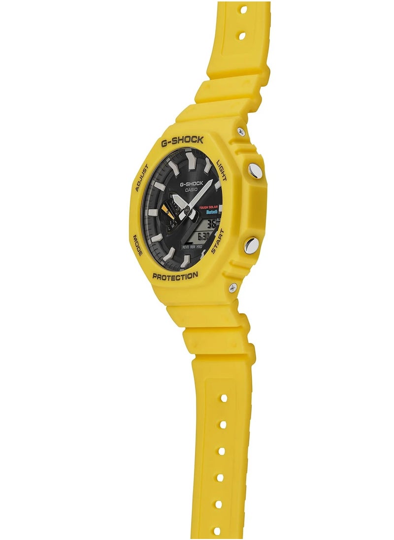 Casio G-Shock Men's Watch - GA-B2100C-9DR Black Dial, Yellow Band