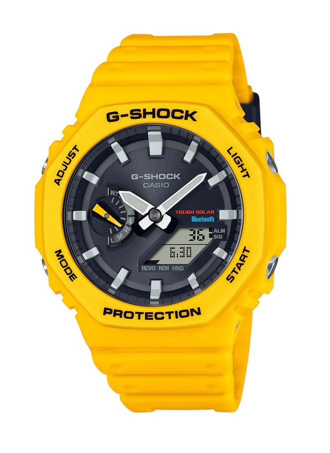 Casio G-Shock Men's Watch - GA-B2100C-9DR Black Dial, Yellow Band