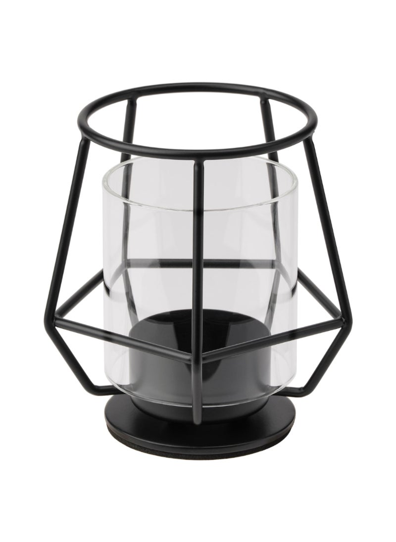 Tealight Holder Black 10 Cm