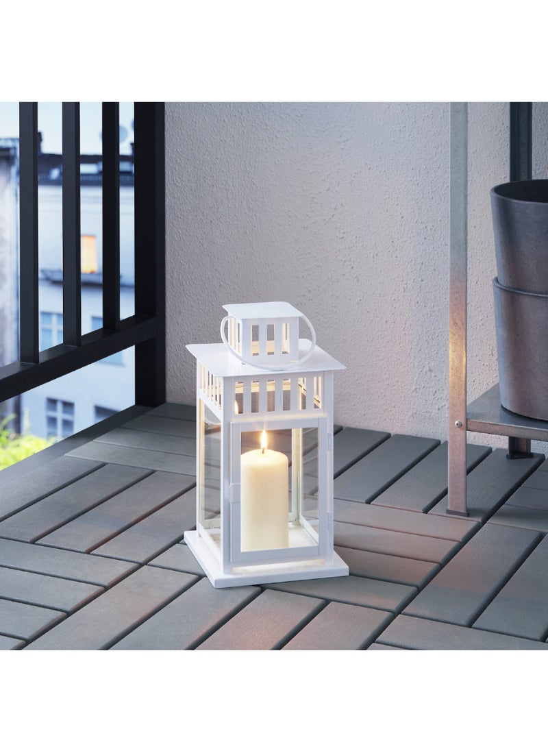 Lantern For Block Candle In/Outdoor White 28 Cm