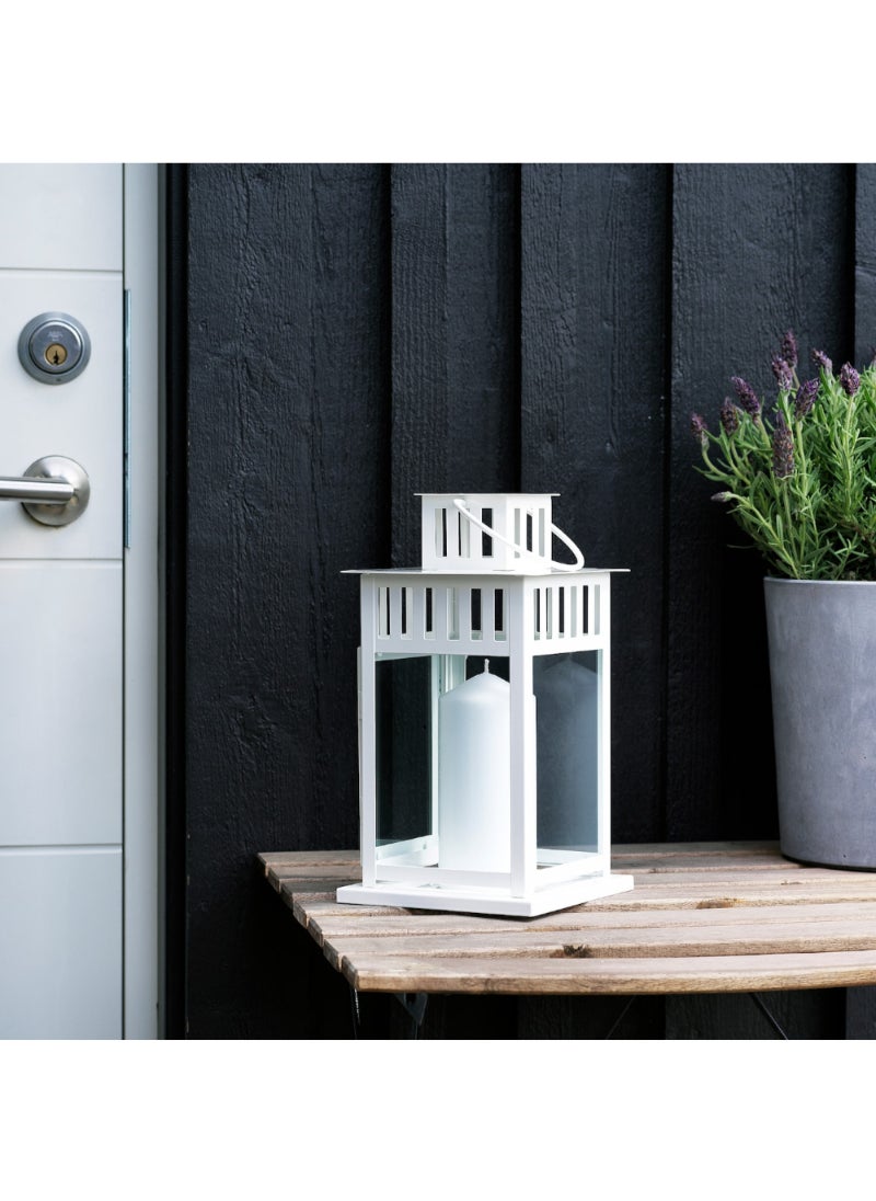 Lantern For Block Candle In/Outdoor White 28 Cm