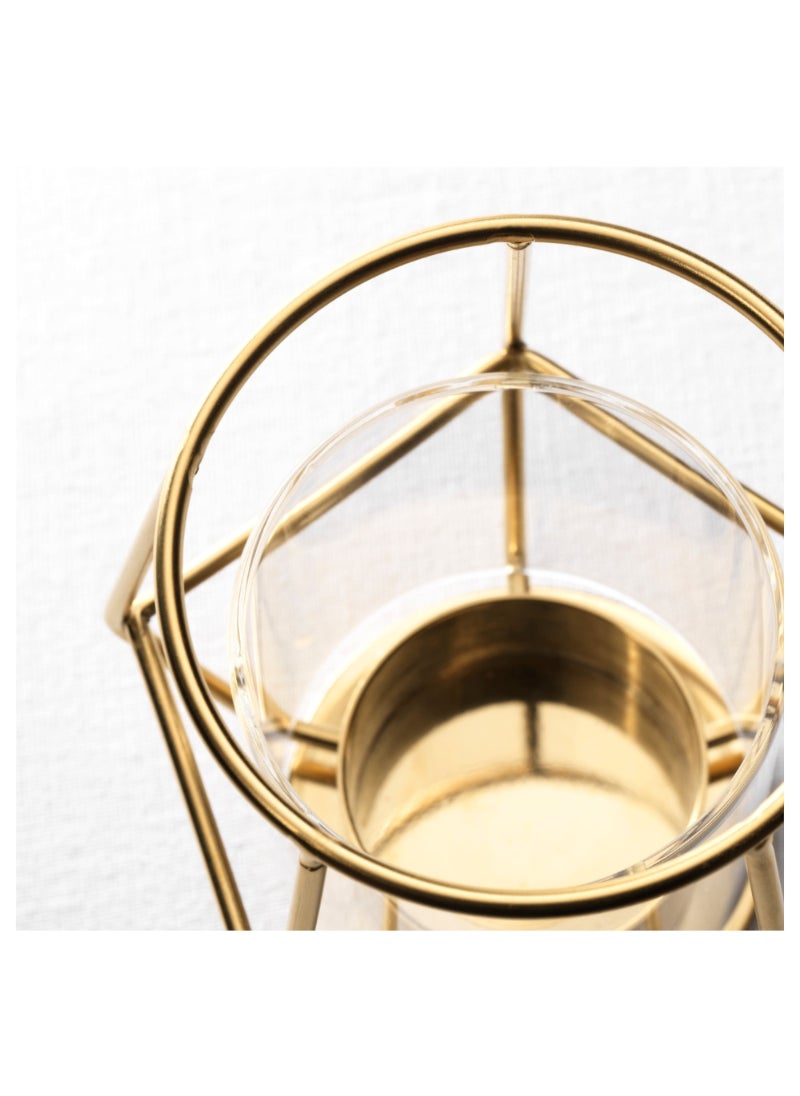 Tealight Holder Gold-Colour 10 Cm