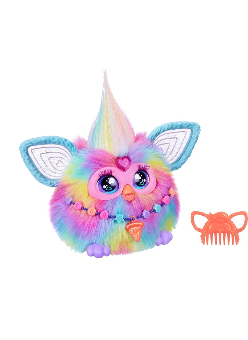 Hasbro Furby Tie Dye Electronic Plush Toy for Boys and Girls from 6 Years, Plush Toy with Sounds, Lights and 5 Voice Modes, Collectable, Multicoloured