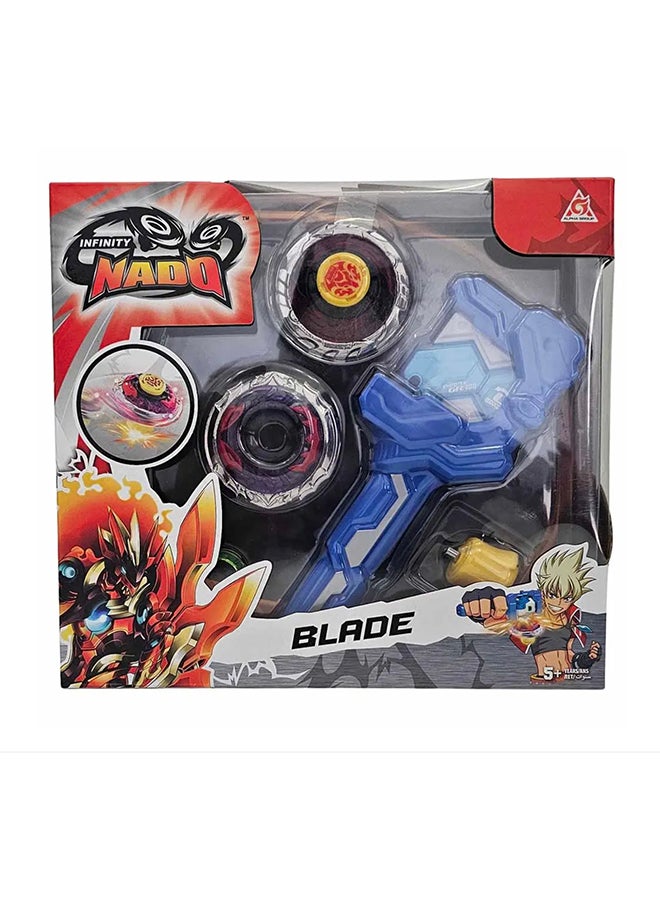 Infinity Nado Athletic Series Blade Spinning Top with Launcher Set