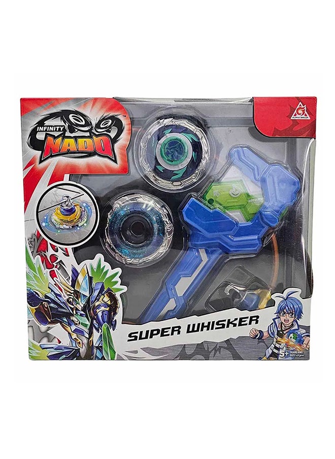 Infinity Nado Athletic Series Super Whisker Spinning Top with Launcher Set