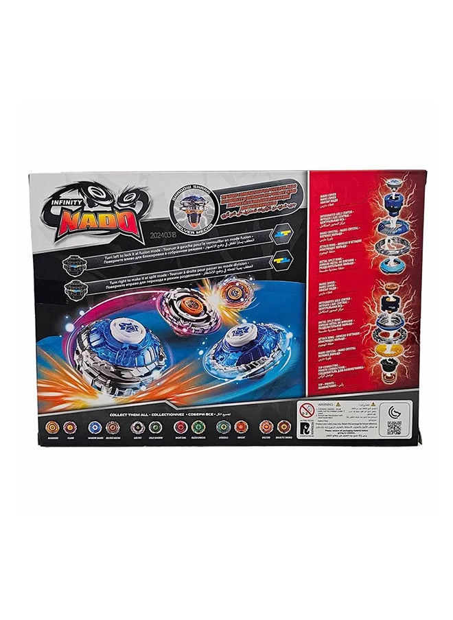 Infinity Nado Athletic Series Super Whisker Spinning Top with Launcher Set