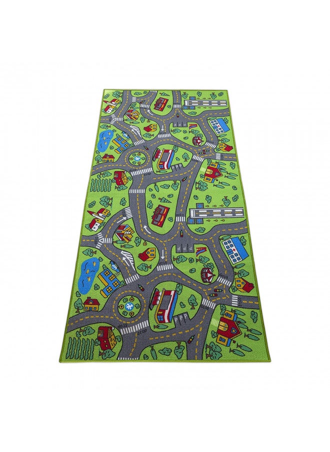 Kids Rug Carpet Playmat City Life Learn Have Fun Safe, Children's Educational, Road Traffic System, Multi Color Activity Centerpiece Play Mat! for Playing with Cars for Bedroom Playroom