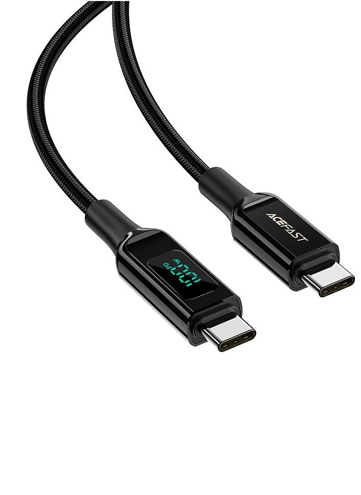 ACEFAST C6-03 USB-C to USB-C 100W zinc Alloy Digital Display Braided Charging Data Cable