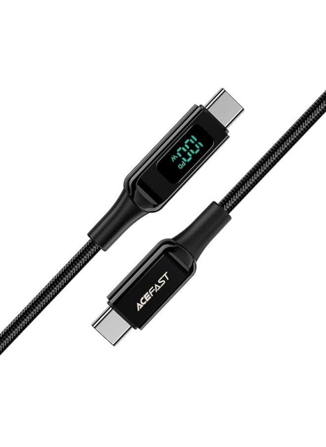 ACEFAST C6-03 USB-C to USB-C 100W zinc Alloy Digital Display Braided Charging Data Cable