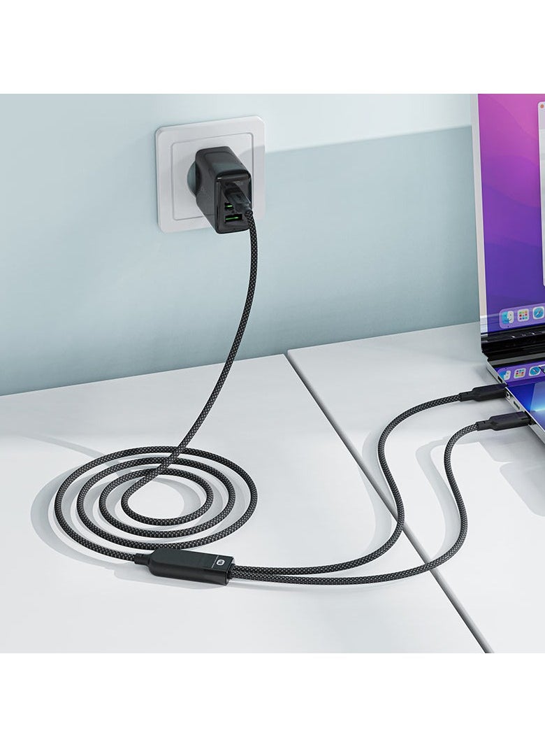 ACEFAST C5-11 USB-C 2-in-1 100W Intelligent Balance Aluminum Alloy Connectors Charging Data Cable