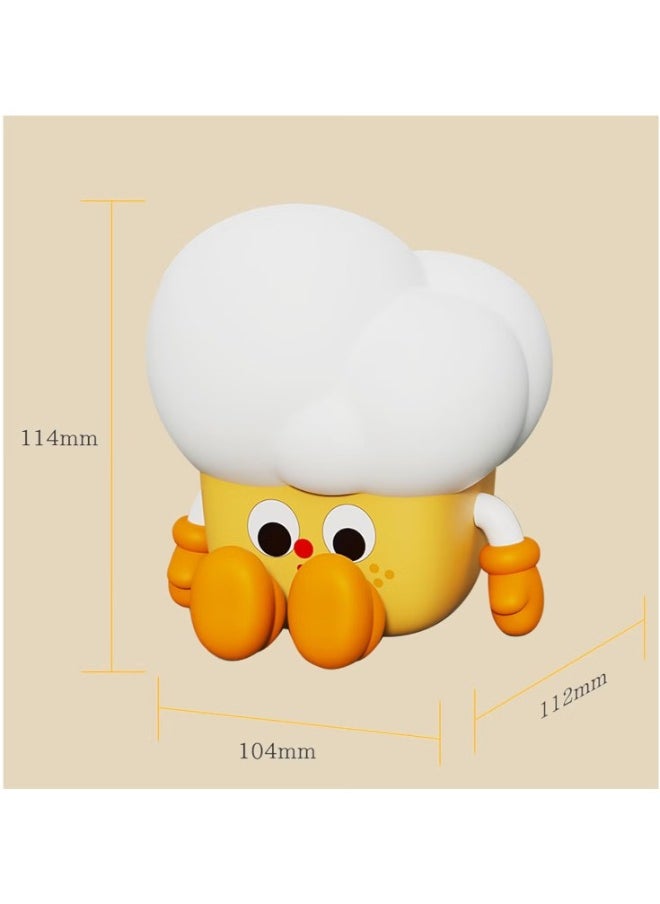 PopCorn Night Light Cute Light Up Silicone Dimmable Nursery Nightlight Rechargeable Bedside Touch Lamp