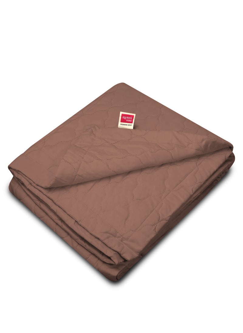 Raymond Home Microfiber Quilt All Season AC Soft Lightweight Blanket Double Bed Peach Finish  100 GSM - Slate (220 x 240 CM)