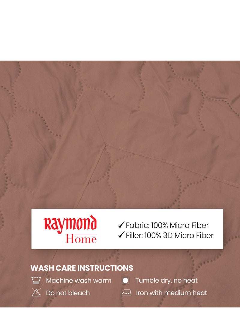 Raymond Home Microfiber Quilt All Season AC Soft Lightweight Blanket Double Bed Peach Finish  100 GSM - Slate (220 x 240 CM)