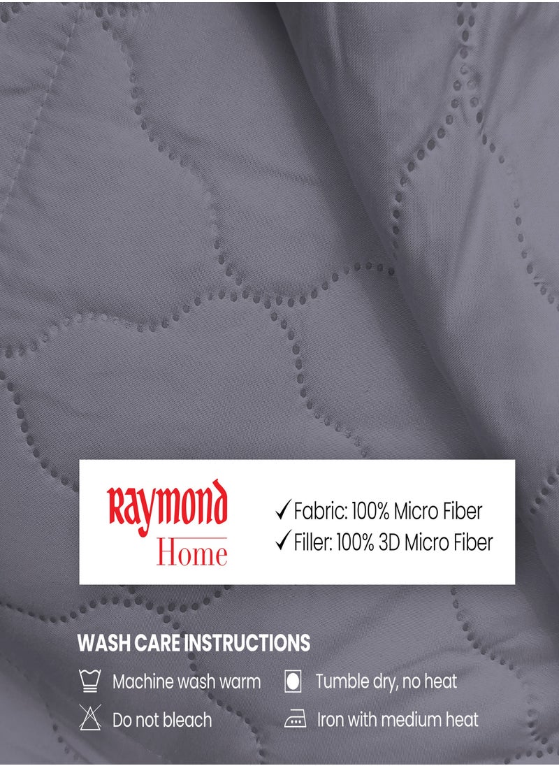 Raymond Home Microfiber Quilt All Season AC Soft Lightweight Blanket Double Bed Peach Finish  100 GSM - Slate (220 x 240 CM)