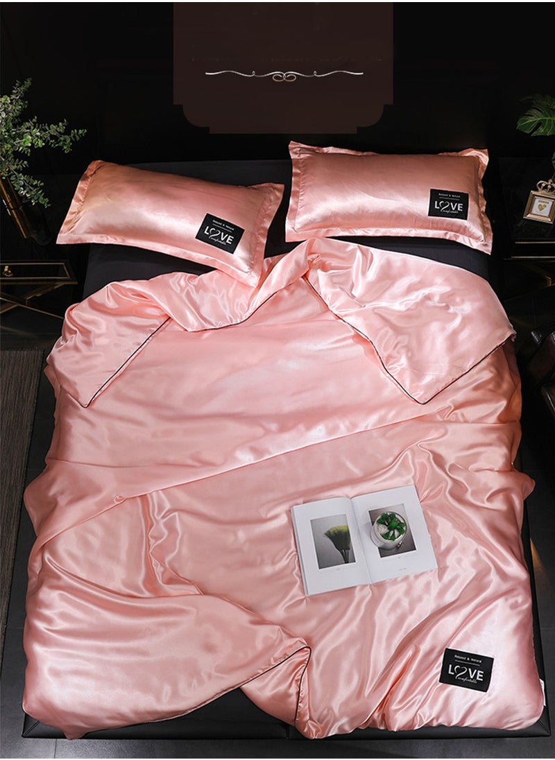 150x200cm Cooling Quilt Lyocell Cold-tech Fabric Comforter Blanket For Hot Sleepers Lightweight Silk-like Smooth Soft Breathable Summer Quilt Pink