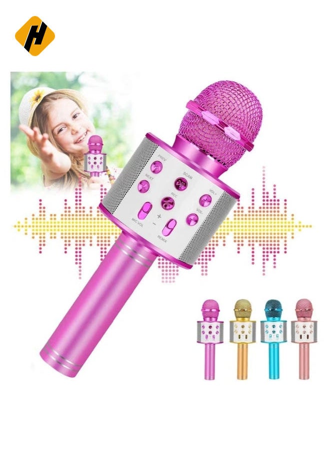 Bluetooth Karaoke Microphone Wireless,Portable Singing Microphone for Kids Adults,Karaoke Machine for Kids Toys,Birthday Gifts Ideas