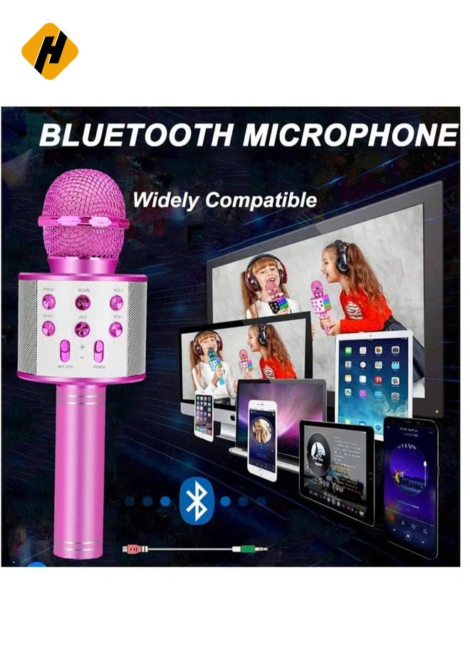 Bluetooth Karaoke Microphone Wireless,Portable Singing Microphone for Kids Adults,Karaoke Machine for Kids Toys,Birthday Gifts Ideas