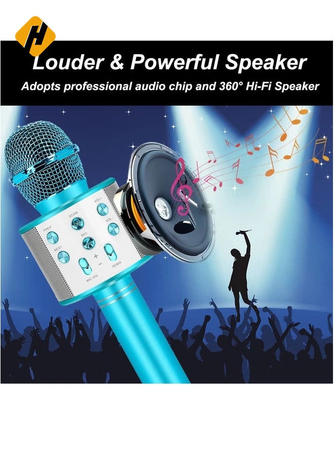 Bluetooth Karaoke Microphone Wireless Portable Singing Microphone for Kids Adults Karaoke Machine for Kids Toys Birthday Gifts Ideas