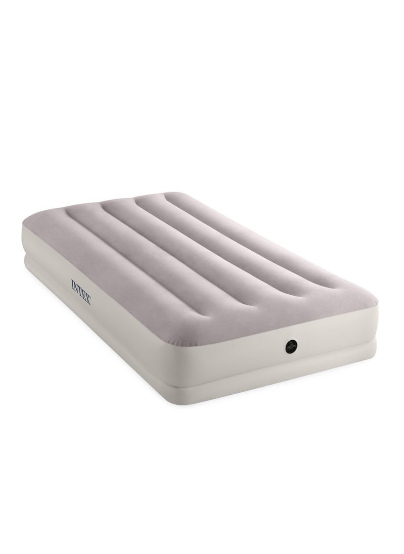 Dura-Beam Prestige Mid-Rise Inflatable Mattress Single with USB Pump PVC Gray 99x191x30 cm