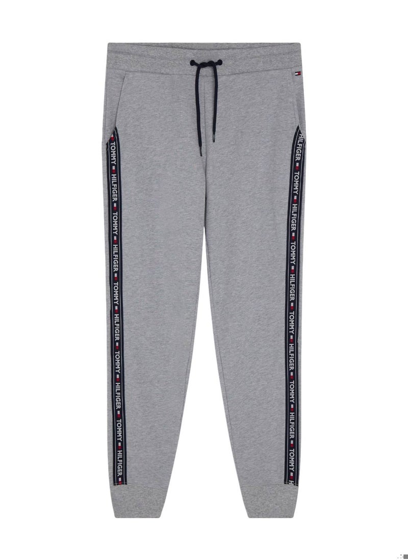 Men's Lounge Track Pants - Cotton, Grey