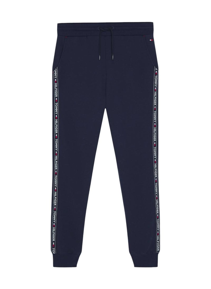 Men's Lounge Track Pants - Cotton, Blue