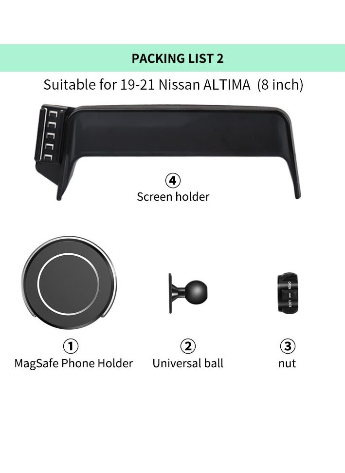 Nissan Altima Phone holder 2019-2022 (8 inches) Phone Mount MagSafe Car Holder for all phones