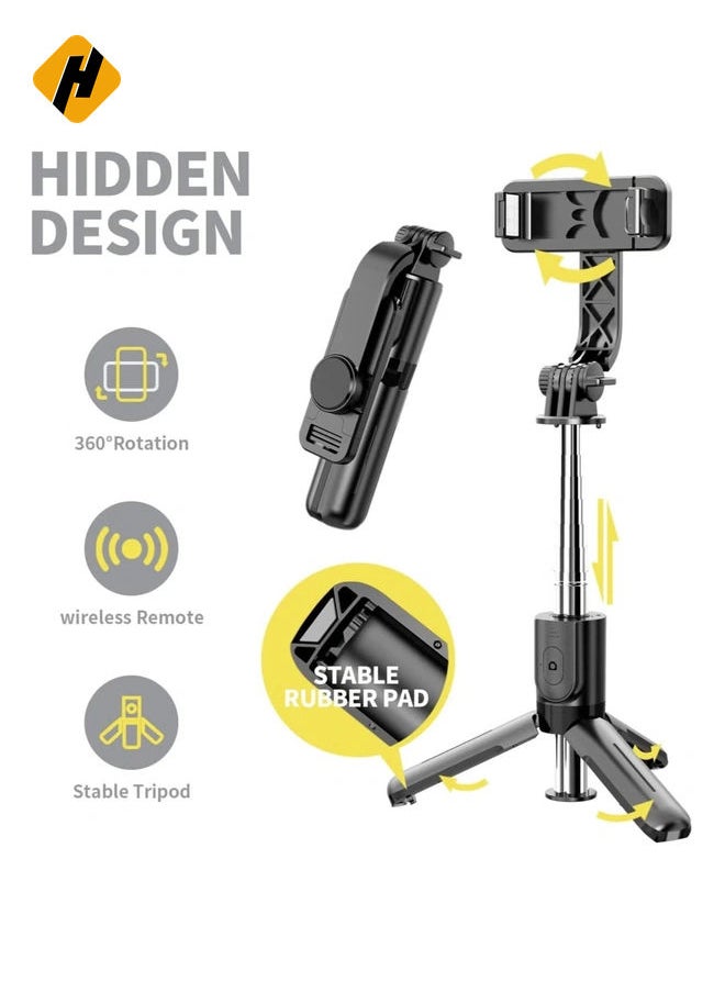 selfie stick Mini Fashion Selfie Stick Tripod Stand Multi-functional Compact Bluetooth Selfie Stick with Non-Slip Tripod, Compatible with Mi/Iphone/Oppo/Vivo/OnePlus/Samsung for Travel Online Class O