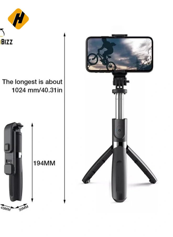 Foldable Tripod Monopod Selfie Stick Blue tooth With Wireless Button Shutter Selfie Stick With LED For iOS Android