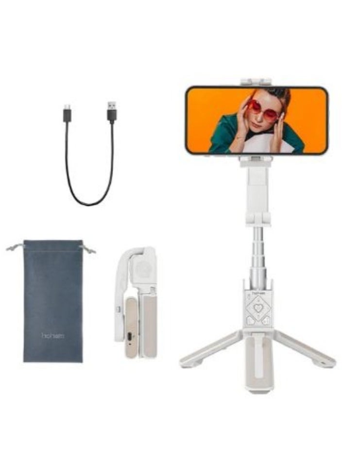 Adjustable Rotating Foldable Selfie Stick Stand with Gimbal Stabilizer for iPhone and Android