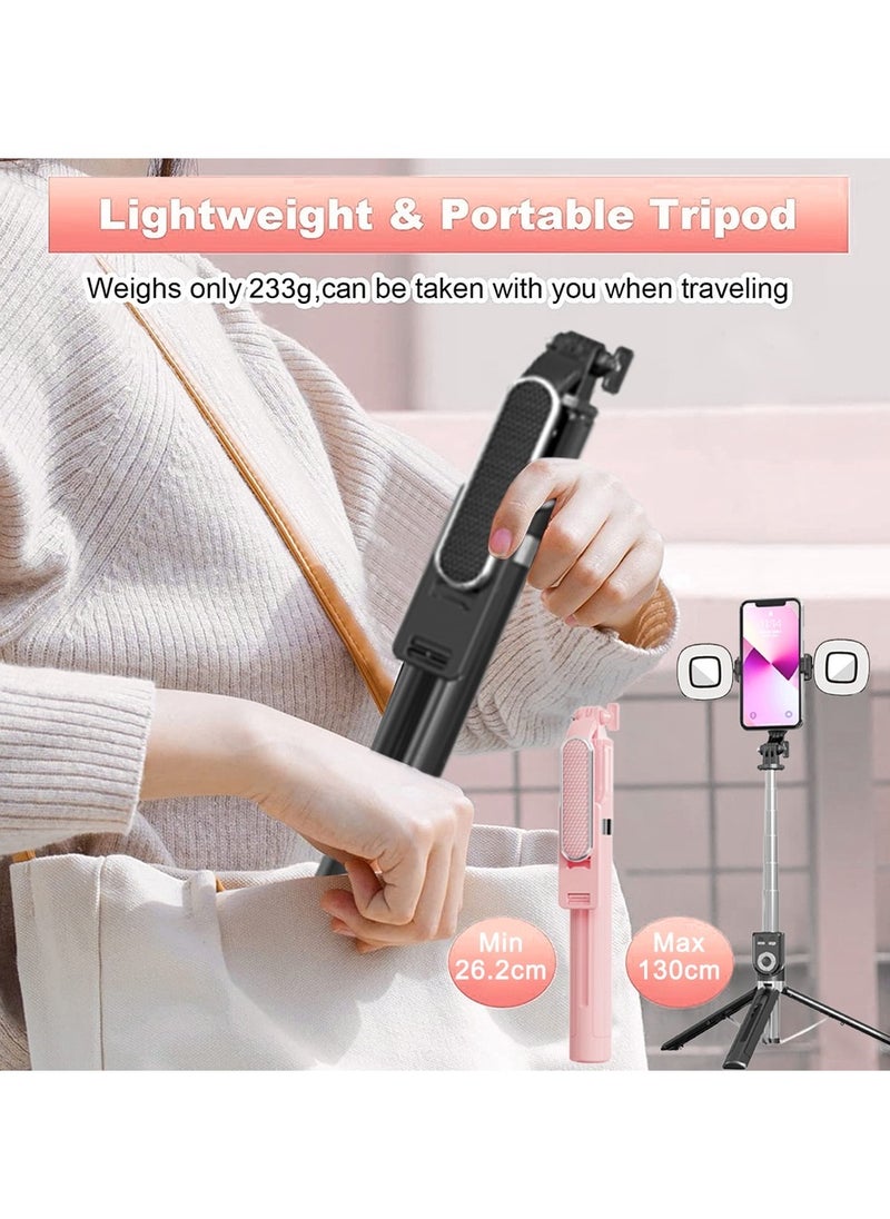 Extendable Selfie Stick with Remote, Black, 1.3 Meters