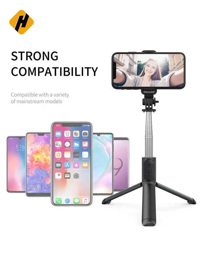 Selfie Stick, Extendable Selfie Stick with Wireless Remote and Tripod Stand, Portable, Lightweight, Compatible with iPhone 13/13 Pro/12/11/11 Pro/XS