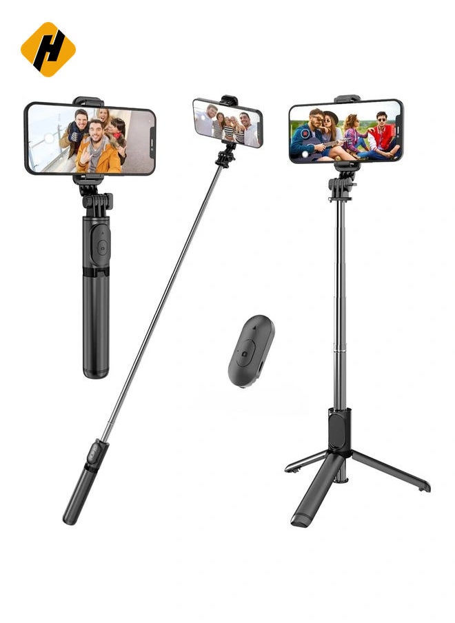 Selfie Stick, Extendable Selfie Stick with Wireless Remote and Tripod Stand, Portable, Lightweight, Compatible with iPhone 13/13 Pro/12/11/11 Pro/XS