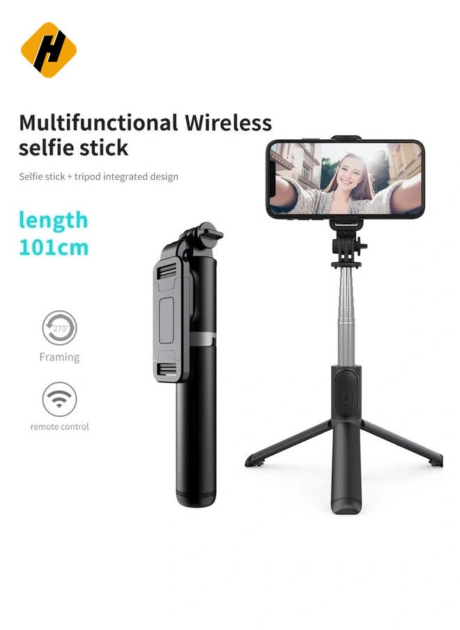 Selfie Stick, Extendable Selfie Stick with Wireless Remote and Tripod Stand, Portable, Lightweight, Compatible with iPhone 13/13 Pro/12/11/11 Pro/XS