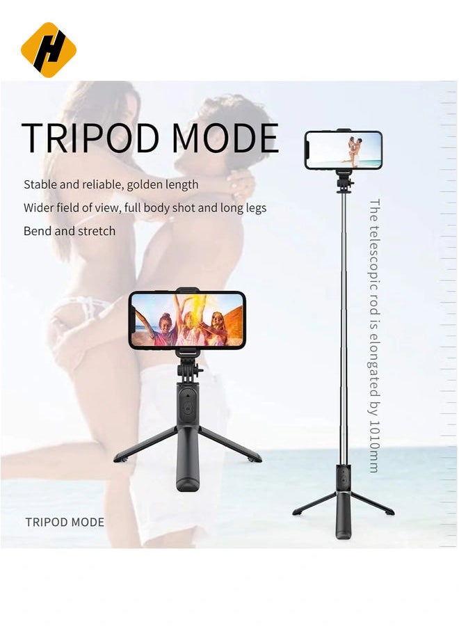 Selfie Stick, Extendable Selfie Stick with Wireless Remote and Tripod Stand, Portable, Lightweight, Compatible with iPhone 13/13 Pro/12/11/11 Pro/XS