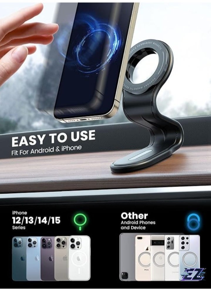 Flat Car Phone Holder – Sleek, Stylish Design with Non-Slip Grip for Secure Hands-Free Smartphone Mounting