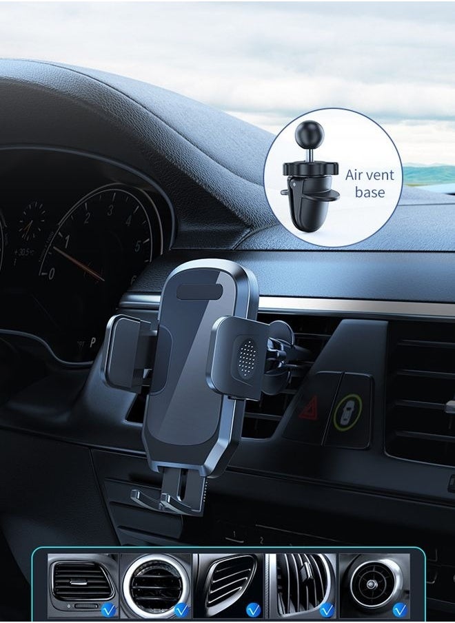 Long Arm Car Phone Holder Dashboard Windshield Air Vent Car Phone Mount Anti Shake Strong Suction Car Mobile Holder Rotatable Car Phone Stand Cell Phone Holder for Car with Air Vent Clip For All Phone