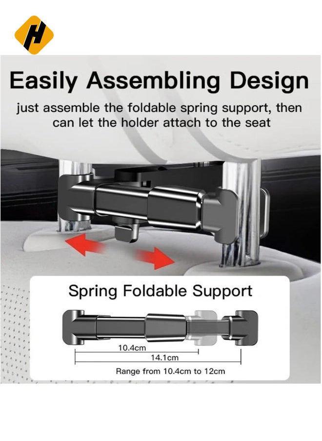 C117 Car Tablet Headrest Mount Tablet Holder for Car Seat 360 Degree Rotation Compatible with 4.7inch to 12.9 inch,