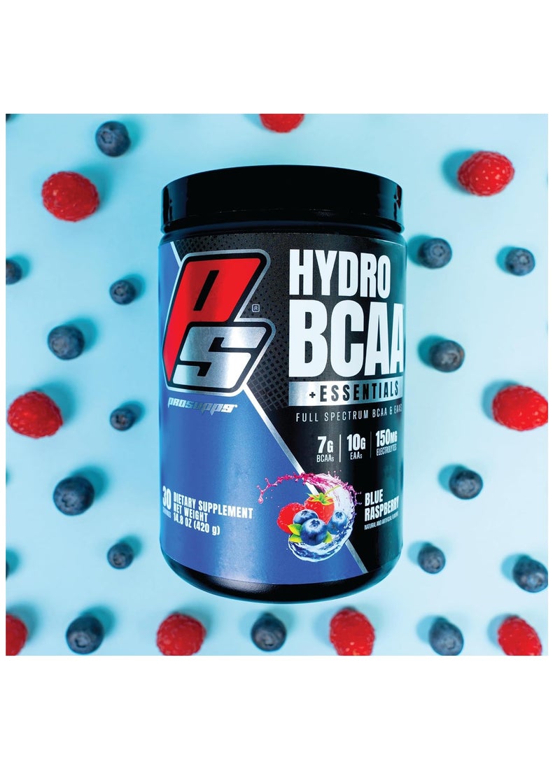 PROSUPPS Hydro BCAA Plus Essentials 30 Serving Blue Raspberry