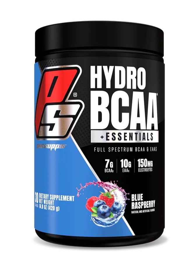 PROSUPPS Hydro BCAA Plus Essentials 30 Serving Blue Raspberry