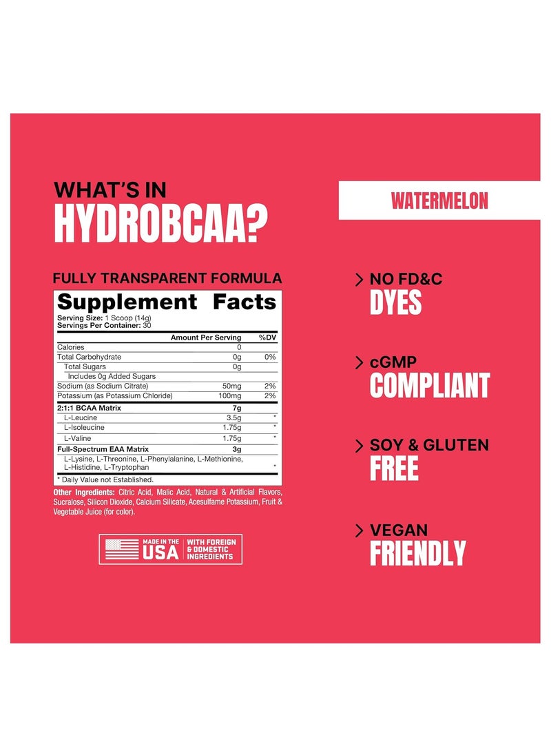 PROSUPPS Hydro BCAA Plus Essentials 30 Serving Watermelon