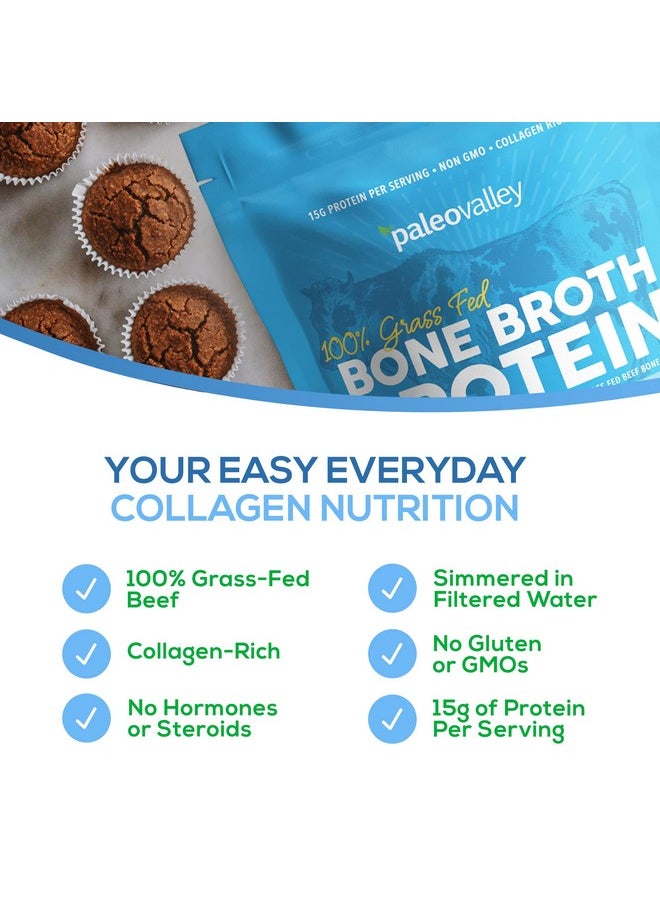 100% Grass Fed Beef Bone Broth Protein Powder Rich In Collagen Peptides For Hair Skin Gut Health Bone And Joint Support 28 Servings 15G Protein Per Serving No Gluten Or Gmos