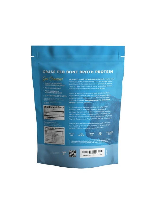 100% Grass Fed Beef Bone Broth Protein Powder Rich In Collagen Peptides For Hair Skin Gut Health Bone And Joint Support 28 Servings 15G Protein Per Serving No Gluten Or Gmos