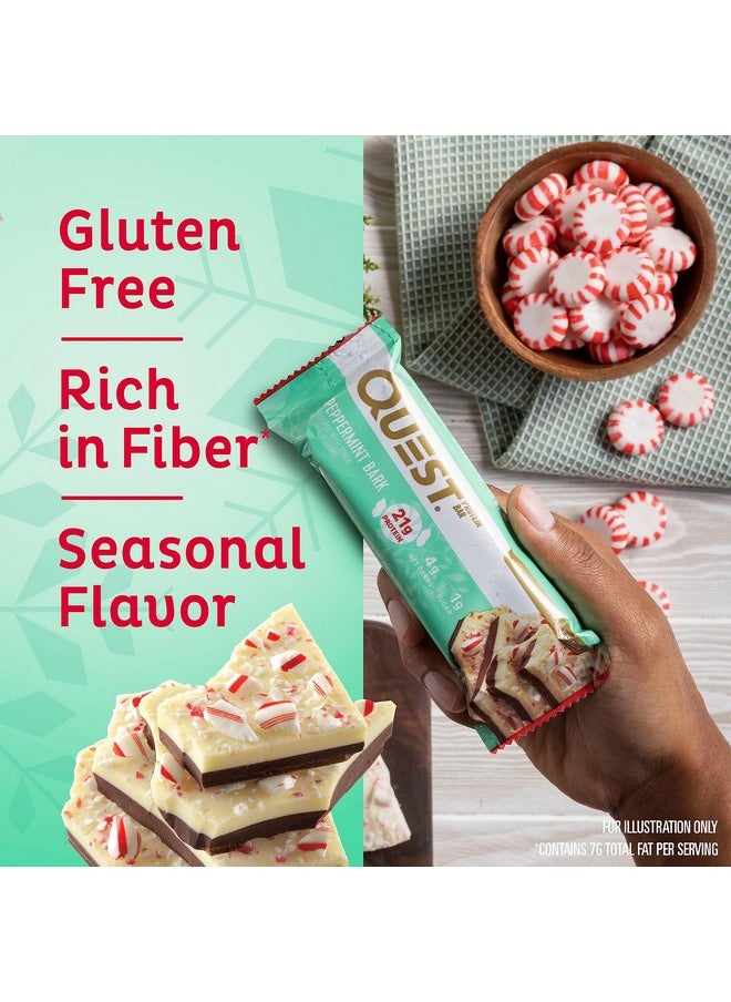 Peppermint Bark Protein Bar 21G Protein 4G Net Carb 1G Sugar Gluten Free 12 Count