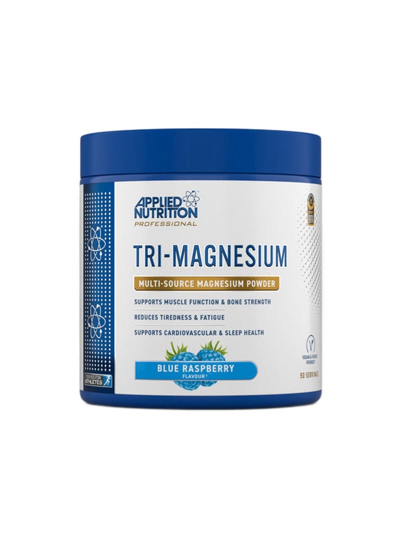 Applied Nutrition tri-Magnesium Powder, 200 Gm, Reduce Tiredness & Fatigue Blue Raspberry