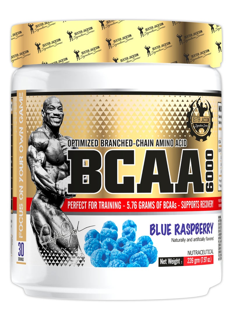 Gold Series BCAA 6000 - Boosts Muscle Recovery & Performance (Blue Raspberry, 30 Servings)